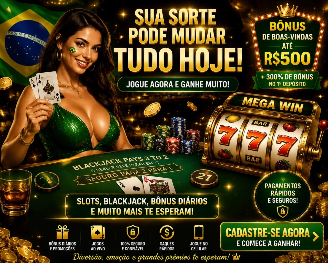 Imagem promocional do cassino online da 53d mostrando jogos ao vivo